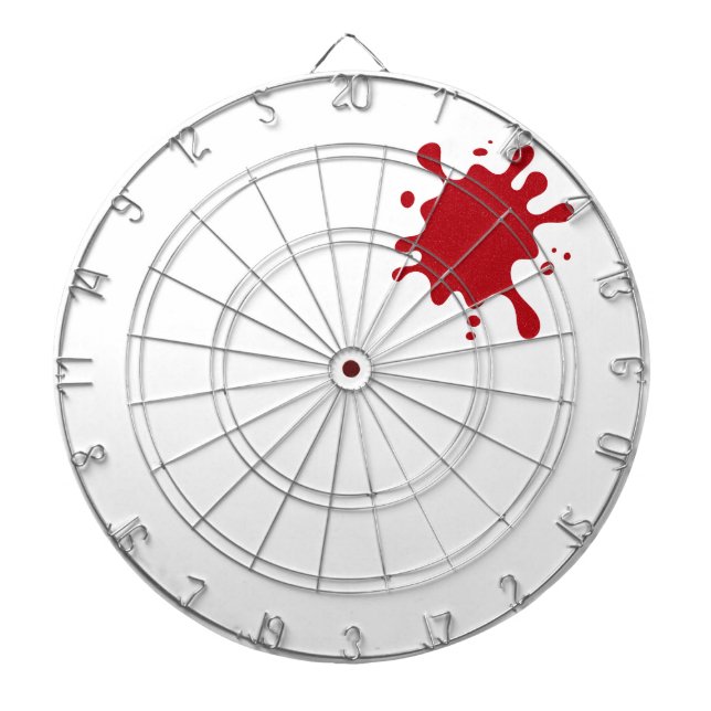 Tomato Red Splash Custom Dartboard (Front)