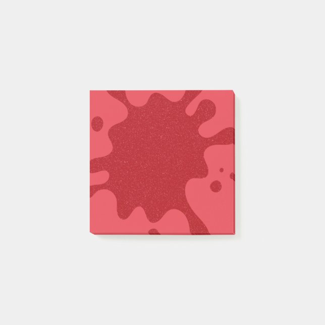 Tomato-Red Splash Custom Post-it® Notes (Front)