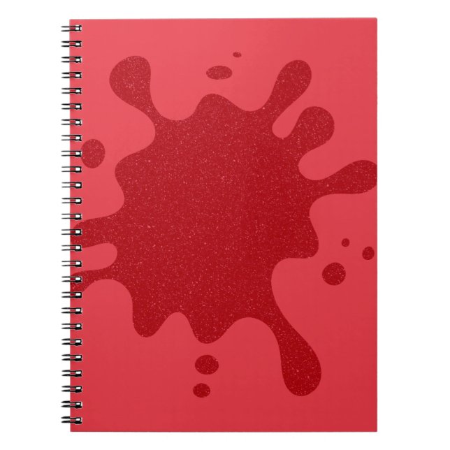 Tomato Red Splash Custom Spiral Photo Notebook (Front)