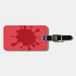 Tomato-Red Splash Luggage Tag – Customisable