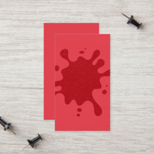 Tomato Red Splash Matte Calling Card – Customise