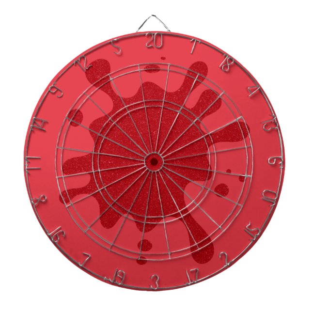 Tomato Red Splash Noise Dartboard – Customisable (Front)