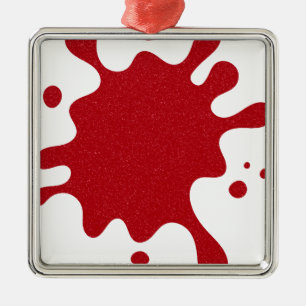 Tomato Red Splash Ornament – Customisable