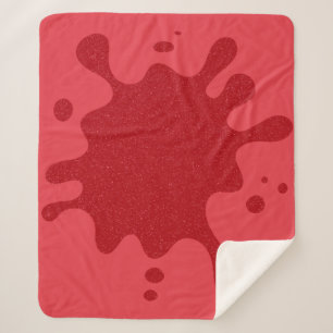 Tomato Red Splash Sherpa Blanket – Customisable