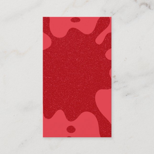 Tomato Red Splash Texture Calling Card – Customise (Front)