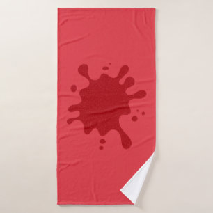 Tomato-Red Splash XL Bath Towel – Customisable
