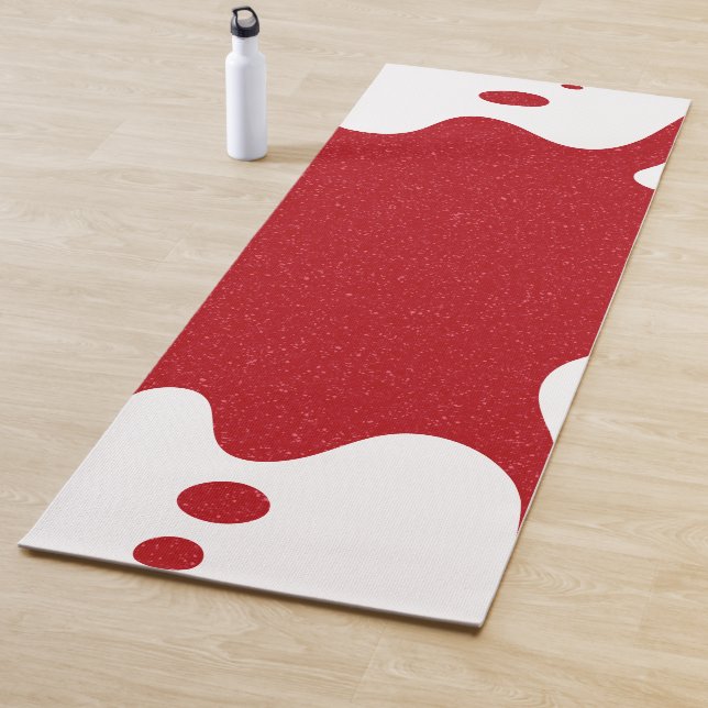 Tomato Red Splash Yoga Mat – Customisable (In Situ)