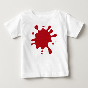 Tomato Red Splat Baby T-Shirt – Customisable