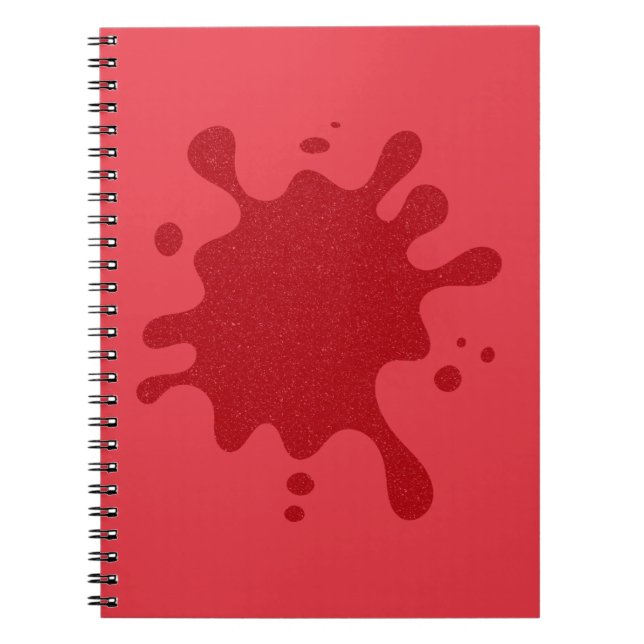 Tomato Red Splat Spiral Photo Notebook – Customise (Front)
