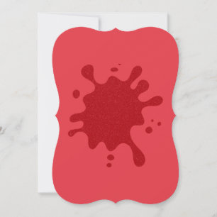 Tomato-Red Splatter Bracket Note Card – Customise