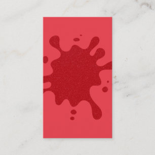 Tomato Red Splatter Business Card – Customisable