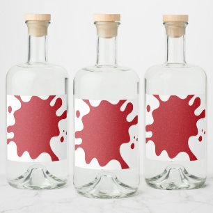 Tomato Red Splatter Custom Bottle Labels
