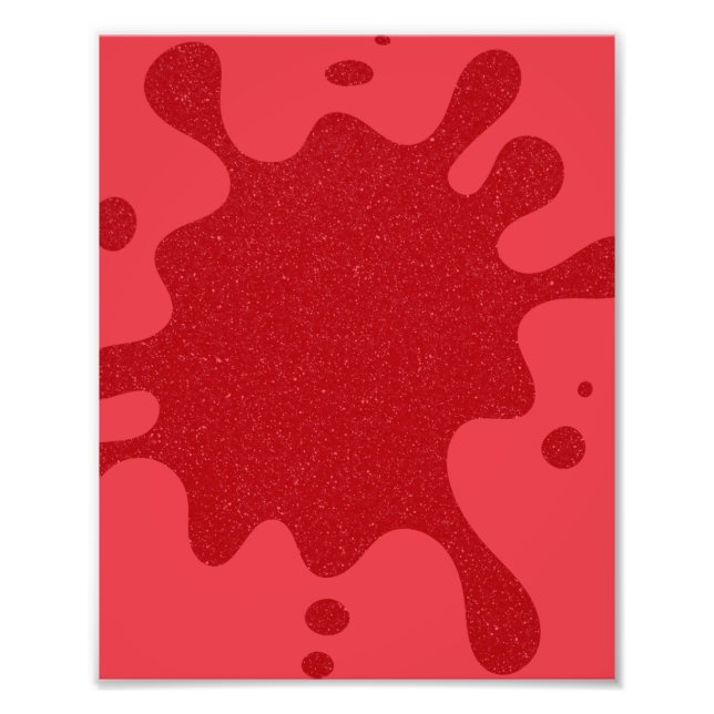Tomato Red Splatter Custom Poster Print (Front)