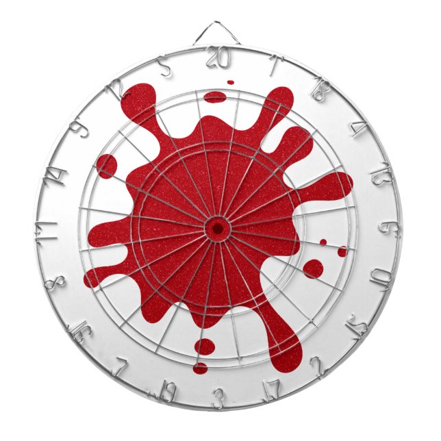 Tomato Red Splatter Dartboard – Customisable (Front)