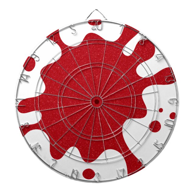 Tomato Red Splatter Dartboard – Customisable (Front)