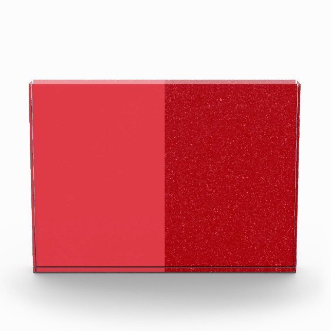 Tomato-Red Split Acrylic Photo Block – Customise (Front)