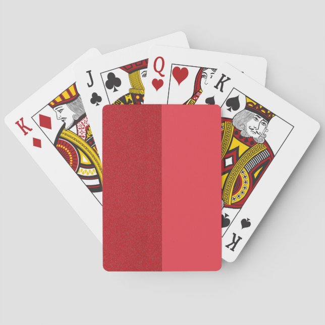Tomato Red Split Custom Playing Cards (Back)