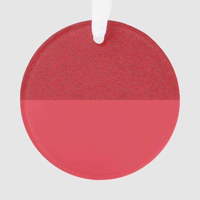 Tomato Red Split‐Finish Acrylic Ornament (Custom) (Front)