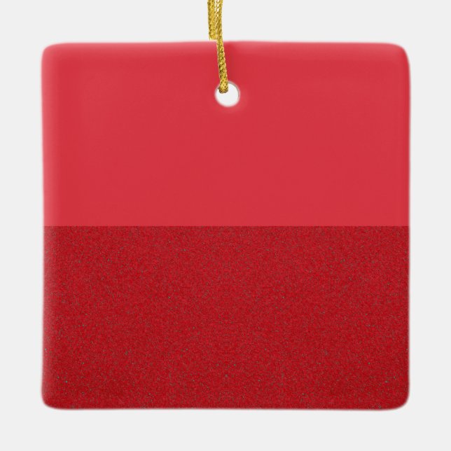 Tomato Red Split Horizontal Ornament – Customise (Front)