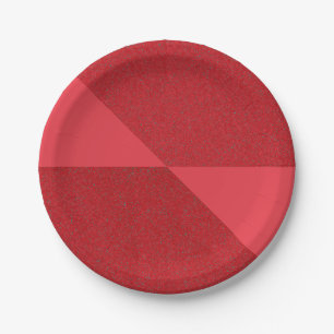 Tomato Red Split Texture Party Plate – Customise