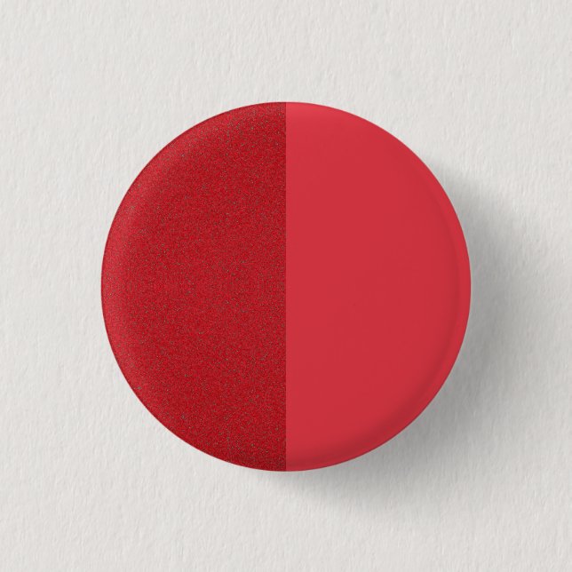 Tomato Red Split Texture Pin Button – Customisable (Front)