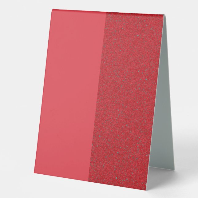 Tomato Red Split-Texture Table Tent Sign (Custom) (Front)