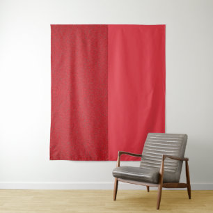 Tomato Red Split Texture Tapestry – Customisable