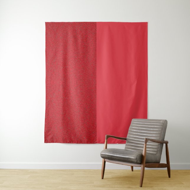 Tomato Red Split Texture Tapestry – Customisable (In Situ)
