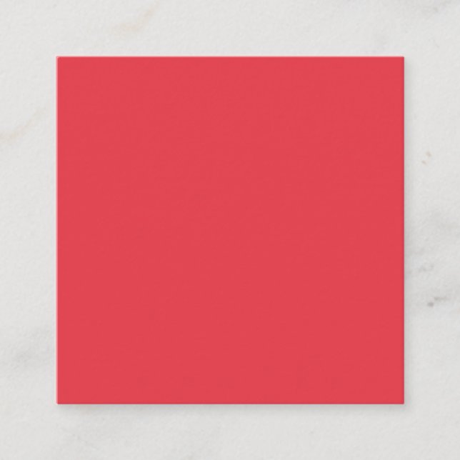 Tomato Red Square Enclosure Card – Customisable (Front)