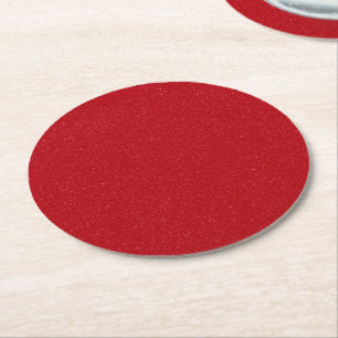 Tomato Red Static Noise Custom Coaster Set