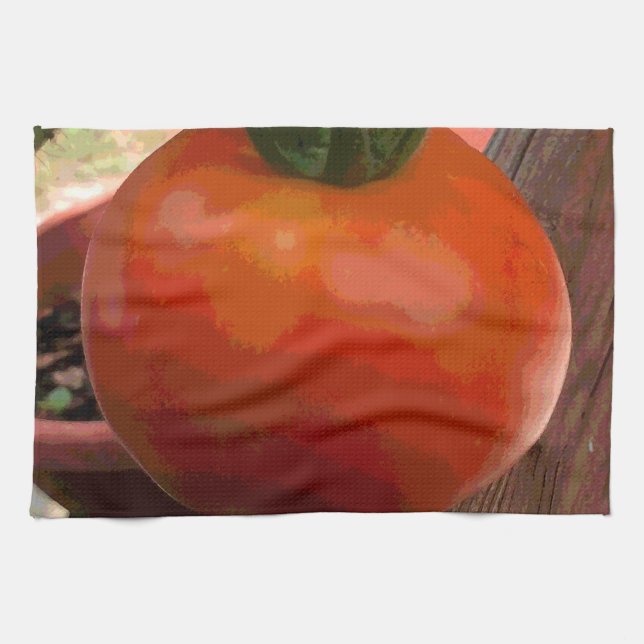 Tomato Red Tea Towel (Horizontal)
