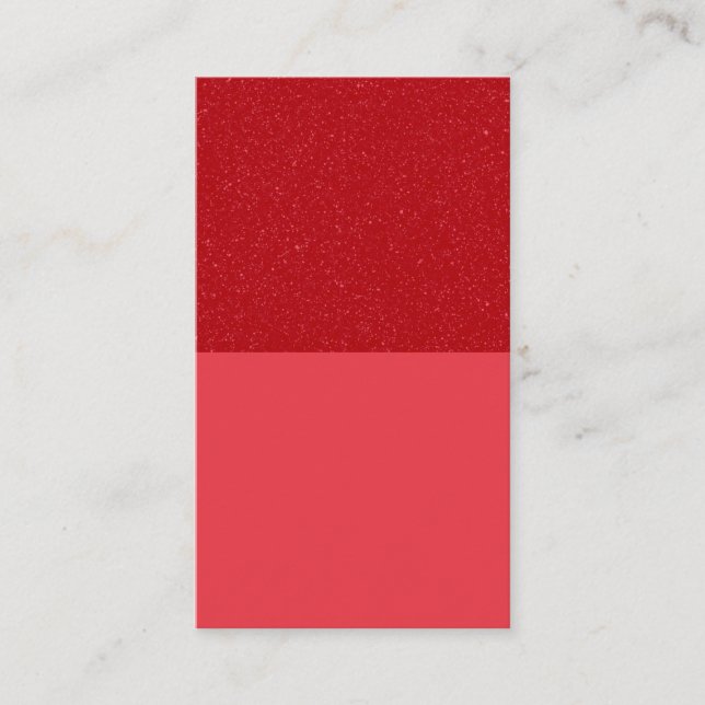 Tomato Red Texture Split Calling Card – Customise (Front)
