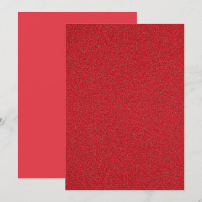 Tomato Red Textured Flat Card – Customisable (Front/Back)