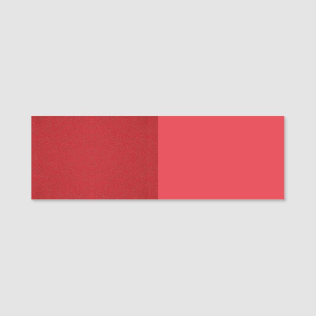 Tomato Red Textured Name Badge – Customisable (Front)