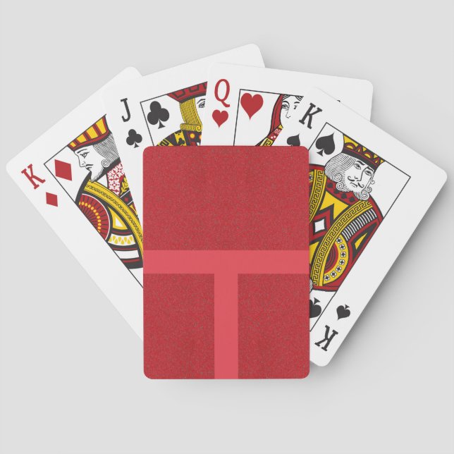 Tomato Red Textured T-Block Cards – Customisable (Back)