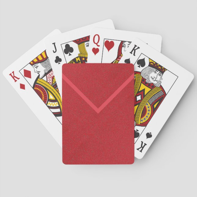 Tomato Red V-Cut Playing Cards – Customisable (Back)