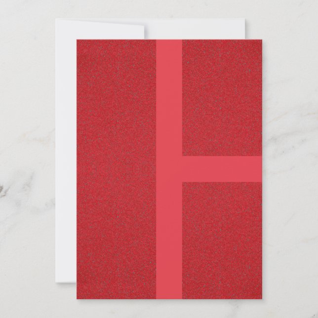 Tomato Red Vertical Grid Card – Customisable (Front)