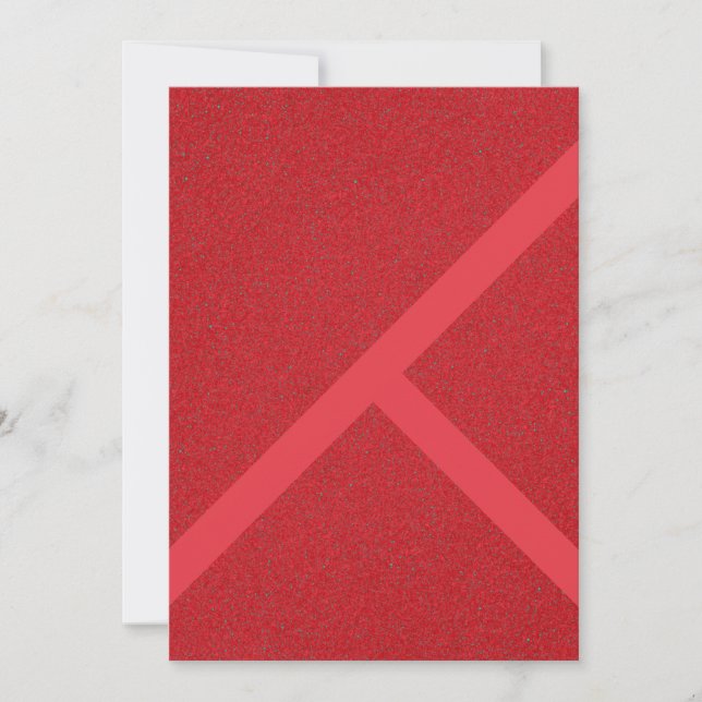 Tomato Red X-Angle Card – Customisable Layout (Front)