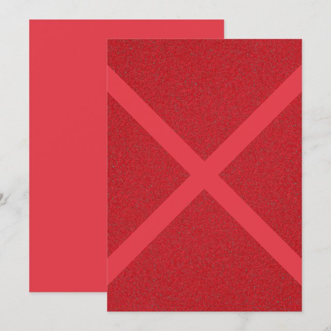 Tomato Red X-Grid Card – Customisable Design (Front/Back)