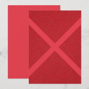Tomato Red X-Grid Card – Customisable Design
