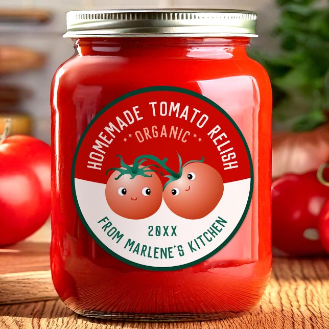 Tomato Relish for your Homemade Kitchen Recipe Classic Round Sticker (Creator Uploaded)
