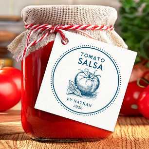 Tomato salsa custom colours favour tags