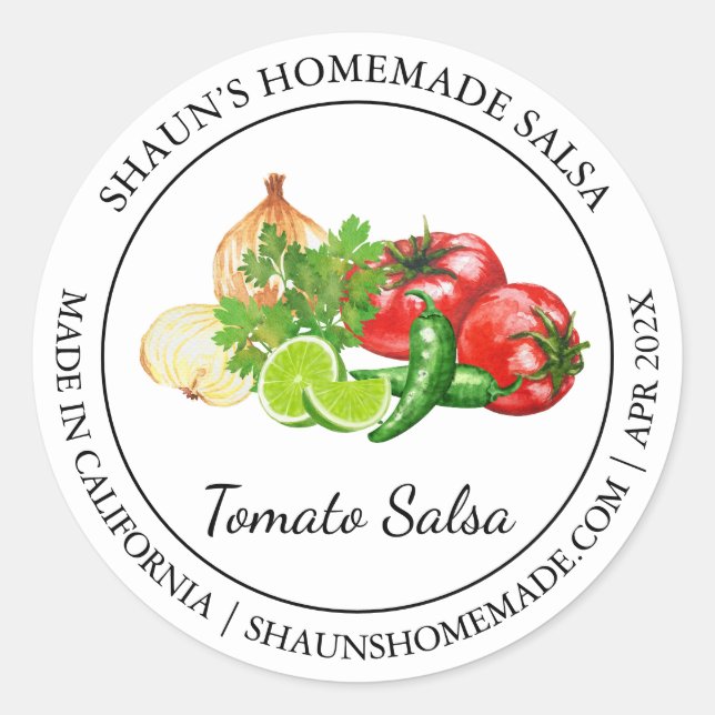 Tomato Salsa Modern label (Front)