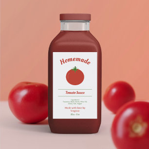 Tomato Sauce Bottle Label Sticker