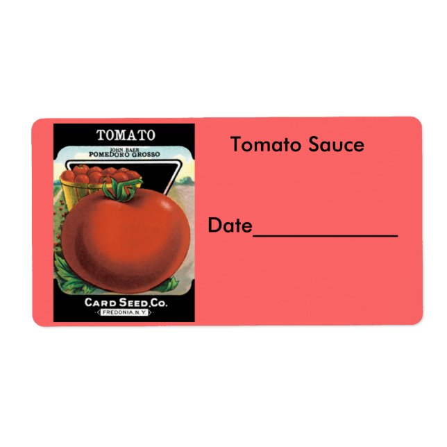Tomato Sauce Canning/Freezing Labels (Front)