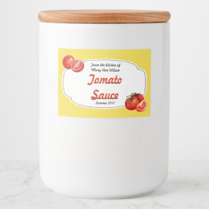 Tomato Sauce Canning Label