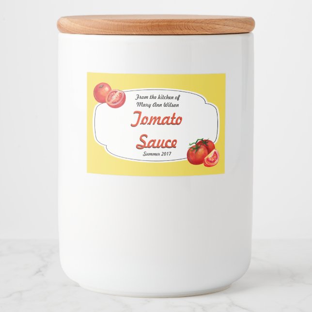 Tomato Sauce Canning Label (Front)