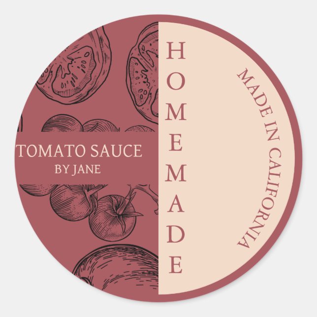 Tomato Sauce Modern Business Label (Front)