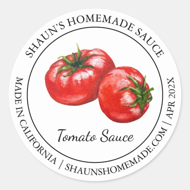 Tomato Sauce Modern label (Front)
