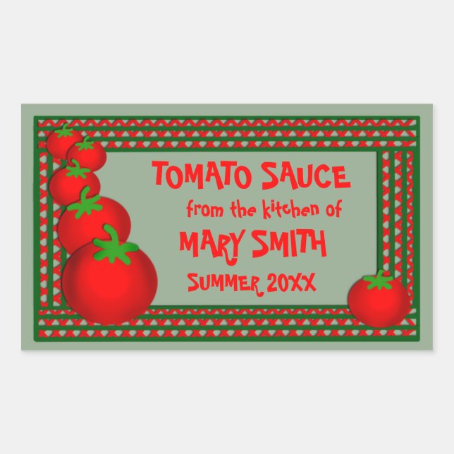 Tomato Sauce or Marinara Custom Labels (Front)